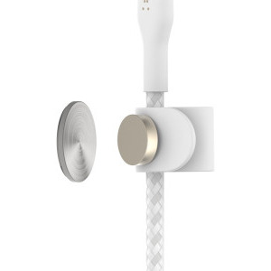 Belkin BoostCharge Pro Flex, USB Male la Lightning Male, 1m, White