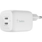 Incarcator retea Belkin GaN 65W 2x USB-C, White