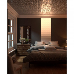 Nanoleaf Kit Set inteligent 9 panouri Nanoleaf Canvas, LED RGBW + senzor muzica, multi-touch control, Wi-Fi