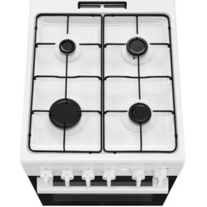 Electrolux LKG504013W, Gaz, 4 arzatoare, Sistem de siguranta, Aprindere integrata, Autocuratare catalitica, Timer, Grill, Rotisor, Clasa A, 50 cm, Alb