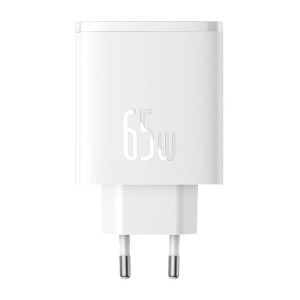 Incarcator retea Baseus Cube Pro, Quick Charge 65W, 2x USB-C, 1x USB, White