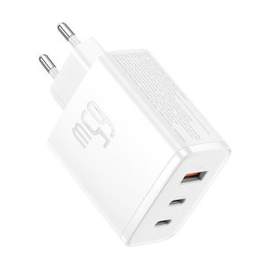 Baseus Cube Pro, Quick Charge 65W, 2x USB-C, 1x USB, White