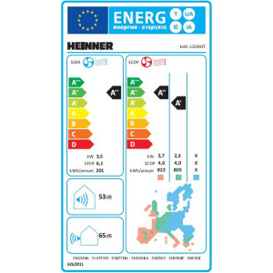 Heinner Crystal HAC-12CRKIT, 12000 BTU, A++/A+, Inverter + Kit instalare inclus