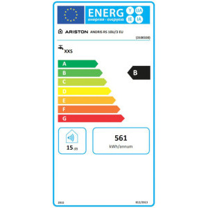 Ariston electric Andris RS 10 U EU, 10 L, 1200 W, Protectie electrica IPX1, Montare sub chiuveta, Reglaj extern de temperatura