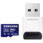 Card memorie Samsung Micro SDXC PRO Plus (2023) UHS-I U3 Clasa 10 256GB + Cititor card