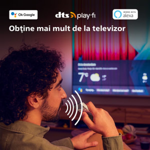 Philips Smart TV 65OLED718/12 Seria OLED718/12 164cm 4K UHD HDR Ambilight pe 3 laturi