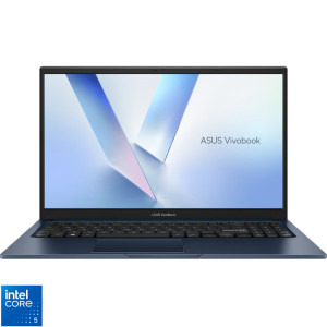 Laptop ASUS 15.6 Vivobook 15 X1504VA, FHD, Procesor Intel® Core™ 5 120U (12M Cache, up to 5.00 GHz), 16GB DDR5, 512GB SSD, Intel Graphics, No OS, Quiet Blue