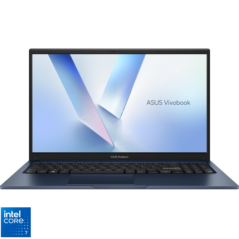 Laptop ASUS 15.6'' Vivobook 15 X1504VA, FHD, Procesor Intel® Core™ 7 150U (12M Cache, up to 5.40 GHz), 16GB DDR5, 1TB SSD, Intel Graphics, No OS, Quiet Blue