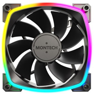 Montech RX120 PWM Reversed 120mm ARGB Black Three Fan Pack