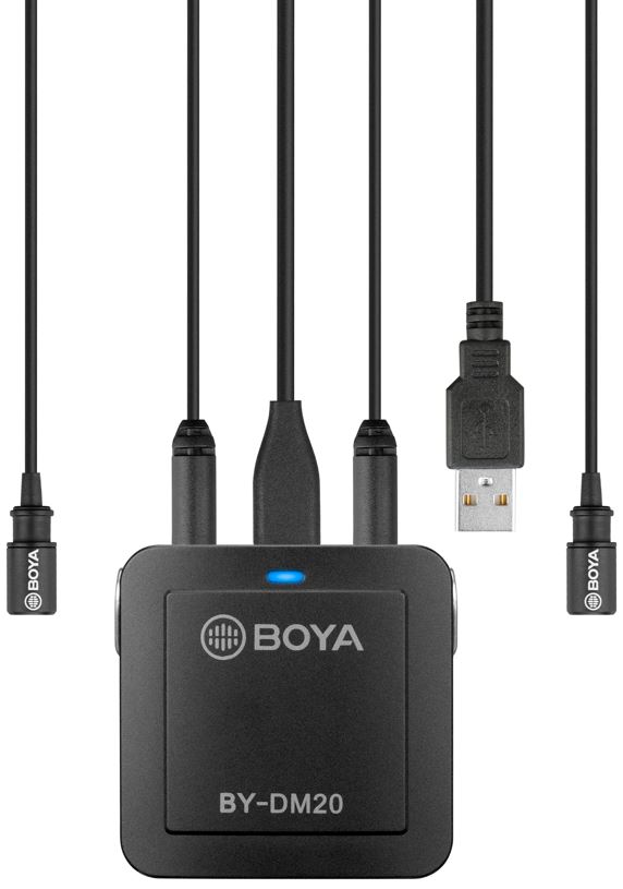 Microfon BOYA BY-DM20 Kit lavaliera dubla