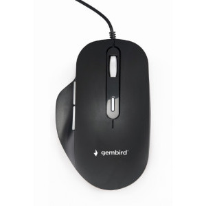 Mouse Gembird MUS-6B-02 Wired Black