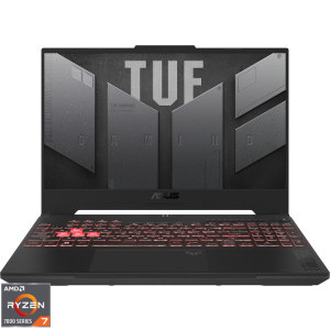 ASUS Gaming 15.6'' TUF A15 FA507NUR, FHD 144Hz, Procesor AMD Ryzen™ 7 7435HS (16M Cache, up to 4.5 GHz), 16GB DDR5, 512GB SSD, GeForce RTX 4050 6GB, No OS, Mecha Gray