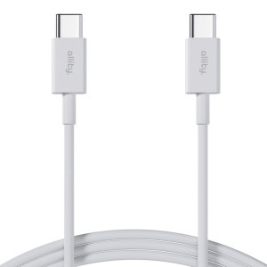 Cablu de date / adaptor Allity AUC-03, USB-C Male la USB-C Male, 100 W, 2 m, White