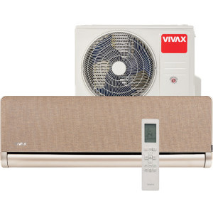 Aer conditionat VIVAX H+ Design Gold, 18000 BTU, Clasa A++/A+, Wi-Fi, Inverter, Golden Fin, Ionizator + Kit instalare inclus