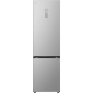 LG GBV5250DPY, 387 L, Clasa D, No Frost, Inverter, LinearCooling, DoorCooling+, Multi Air Flow, NatureFresh, Metal Fresh, ThinQ, Control electronic, 203 cm, Argintiu