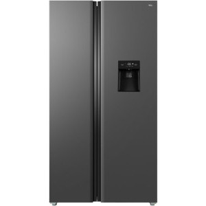 Frigider Side By Side TCL RP503SSE1, 503 L, Clasa E, Total No Frost, Inverter, AAT, Swing Flow, Dozator de apa, Control electronic, 177 cm, Gri
