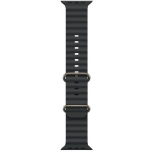 Apple Ocean Band Black, 49mm Natural Titanium Finish