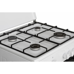 Heinner HFSC-SME60WH, 4 arzatoare, Gaz, Dispozitiv de siguranta, 60 cm, Alb