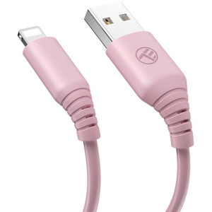 Tellur USB Male la Lightning Male, 1 m, Pink, amperaj maxim suportat 3A