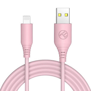 Tellur USB Male la Lightning Male, 1 m, Pink, amperaj maxim suportat 3A