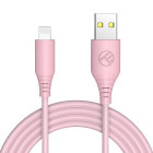 Cablu de date / adaptor Tellur USB Male la Lightning Male, 1 m, Pink, amperaj maxim suportat 3A