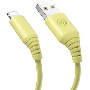 Tellur USB Male la Lightning Male, 1 m, Yellow, amperaj maxim suportat 3A
