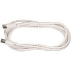 Cablu video Schrack Cablu coaxial 2xF-Quick drepte, Cl.A, alb, 1.5m