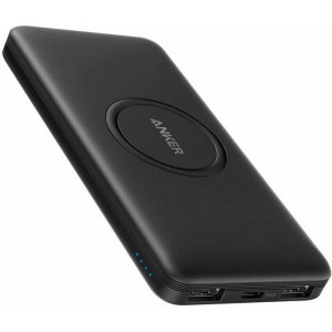 Anker PowerCore, 10000 mAh, Wireless, 1x USB-C, 2x USB, Black