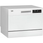 Masina de spalat vase Beko DTC36610W, 6 seturi, 6 programe, Clasa F, 55 cm, Alb