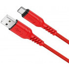 Cablu de date / adaptor Hoco X59 Victory, USB Male la USB-C Male, 1 m, Red, amperaj maxim suportat 3A