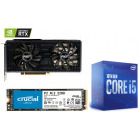Placa video Palit GeForce RTX 3060 Dual LHR 12GB GDDR6 192-bit + Intel Comet Lake, Core i5 10400 2.9GHz box + Crucial P2 1TB PCI Express 3.0 x4 M.2 2280