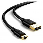 Cablu periferice Ugreen USB 2.0 Male tip A - miniUSB 2.0 Male tip B, 2m, negru