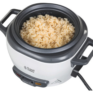 Russell Hobbs Aparat pentru gatit orez, Aparat de gatit orez 27020-56, 200W, 0.4L, Alb/Negru