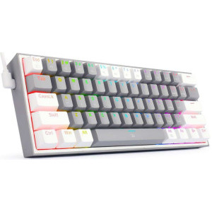 Redragon Fizz Grey White RGB Mecanica Red Switch