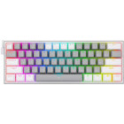 Tastatura Gaming Redragon Fizz Grey White RGB Mecanica Red Switch