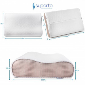Suporto Set perne pentru dormit, ortopedica cu perforatii si perna pentru genunchi