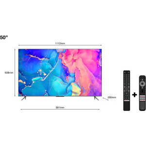 TCL Smart TV QLED 50C635 Seria C63 126cm 4K UHD HDR