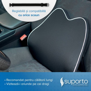 Suporto Set perna sezut semi-colac si perna lombara confort