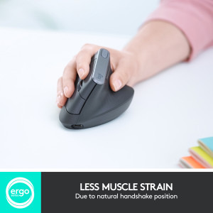 Logitech MX Vertical, Wireless/Bluetooth, Black