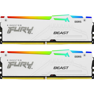Kingston FURY Beast RGB White 32GB DDR5 6000MHz CL36 Dual Channel Kit