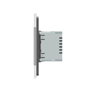 Livolo Lampa de veghe LED cu rama din sticla, Gri