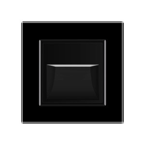 Livolo Lampa de veghe LED cu rama din sticla, Neagra