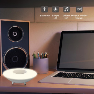 Red Sun Boxa portabila si lampa inteligenta ovala cu Bluetooth RS-WBSL-X5