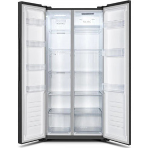 Heinner HSBS-441NFBKF+, 441 L, Full No Frost, Inverter, Clasa F, 178 cm, Negru