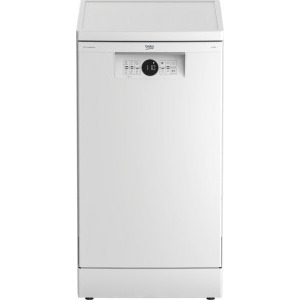 Masina de spalat vase Beko BDFS26020WQ, Slim, 10 seturi, 6 programe, Clasa E, ProSmart Inverter, AquaIntense, Hygiene Intense, Fast+, 45 cm, Alb