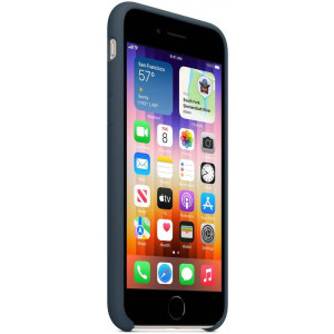 Apple Protectie pentru spate, material silicon, pentru iPhone SE (2022), culoare Abyss Blue
