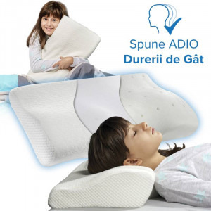 Suporto Set 4x perne cu suport cervical din spuma cu memorie pentru copii 12-16 ani