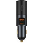 Incarcator auto Baseus CCBT-C0G, 1x USB, 1x USB-C, putere 120W, Black