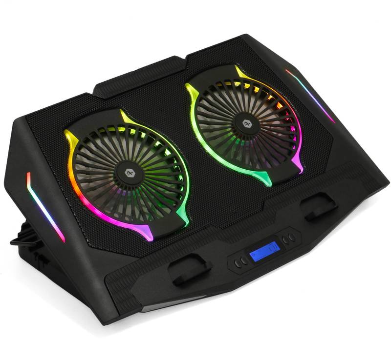 Stand/Cooler notebook A+ CICN10, 2x USB, RGB, 17.3 inch, Black