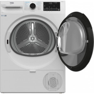 Beko B5T69233, Pompa de caldura, 9 kg, Clasa E, EcoGentle, RecycledDry, IronFinish, Hygienic Refresh, Hygienic Drying, Alb